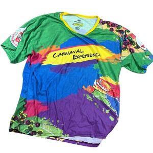Vintage Carnaval Experience Graphic T-Shirt Colorful All Year Long‎ Size GG